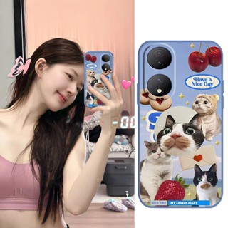 protective case Back Cover Phone Case For VIVO Y100 Lens package cute Solid color Cartoon Liquid silicone shell soft shell