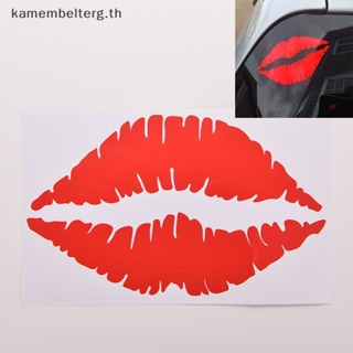 Kam สติกเกอร์ PVC ลาย Kiss Mark Lips เซ็กซี่ สีแดง สําหรับติดตกแต่งหน้าต่างรถยนต์ 1 ชิ้น