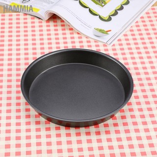 HAMMIA 9 นิ้วเหล็กคาร์บอน nonstick รอบกระทะพิซซ่าเตาอบไมโครเวฟจานอบถาดพายถาดอบ