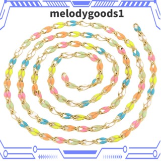 Melodygoods1 สายโซ่เคลือบ 1 หลา 3 ฟุต สําหรับทําเครื่องประดับ สร้อยคอ สร้อยข้อเท้า DIY