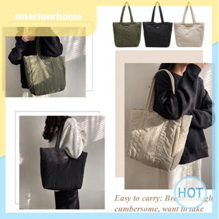 [smartourhome.th] กระเป๋าช้อปปิ้ง น้ําหนักเบา จุของได้เยอะ แบบเรียบง่าย สําหรับผู้หญิง