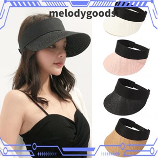 Melodygoods1 หมวกชายหาด ผู้หญิง แบบพกพา ปีกกว้าง หมวกกันแดด