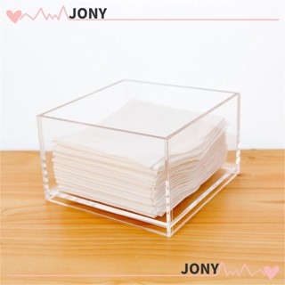 Jy1 เครื่องจ่ายกระดาษทิชชู่ อะคริลิค ทรงสี่เหลี่ยม ขนาด 5.1 X 5.1 X 2.36 นิ้ว สําหรับตกแต่งห้อง