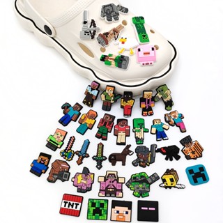 Jibbitz Crocs Minecraft Jibitz Charm Game Jibits Crocks น่ารัก อุปกรณ์เสริมรองเท้า สําหรับเด็ก