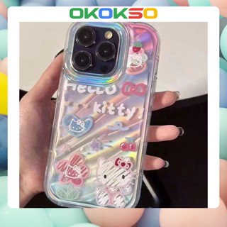 [OKOKSO] เคสโทรศัพท์มือถือนิ่ม กันกระแทก ลายการ์ตูนคิตตี้กราฟฟิตี้ สําหรับ OPPO Reno9 Reno8 Reno7pro reno6 7z 5 R17 A53 A9 2020 F11 A31 A78 A77