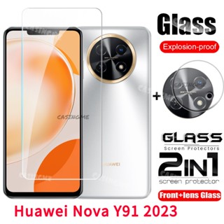 ฟิล์มกระจกนิรภัยกันรอยหน้าจอ เลนส์กล้อง ด้านหลัง สําหรับ Huawei Nova Y91 2023 Huawei Nova Y91 NovaY91 Y 91 91Y 4G 5G 2023