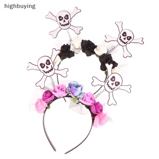 [highbuying] ที่คาดผม รูปหัวกะโหลก แม่มด ตลก สําหรับตกแต่งปาร์ตี้ฮาโลวีน พร้อมส่ง