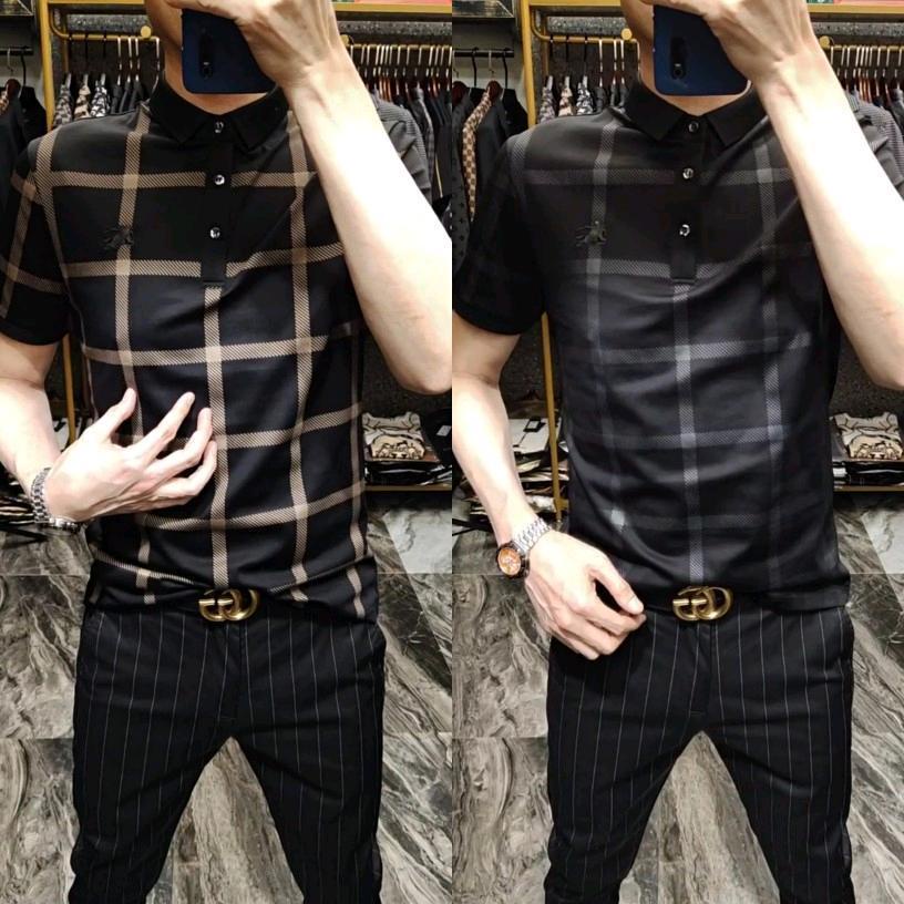 เสื้อโปโลแขนสั้นลําลอง เข้ารูป สวมใส่สบาย สไตล์ฮ่องกงเรโทร แฟชั่นมินิมอล สําหรับผู้ชาย