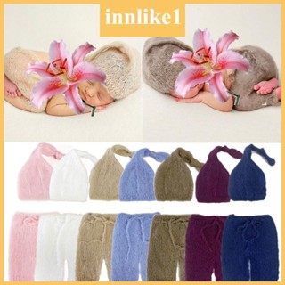 Innlike1 ชุดรอมเปอร์ หมวก พร็อพถ่ายภาพ สําหรับเด็กทารกแรกเกิด อายุ 0-2 เดือน