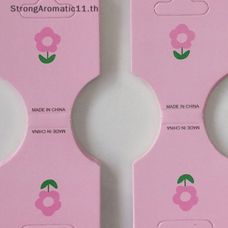 Strongaromatic ป้ายกระดาษแข็ง ลายดอกไม้ สีชมพู สําหรับแขวนตกแต่งสร้อยคอ สร้อยข้อมือ ที่คาดผม 50 ชิ้น