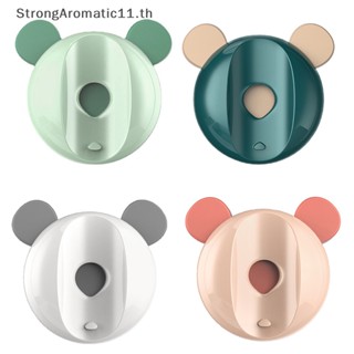 Strongaromatic ที่วางแปรงสีฟันไฟฟ้า แบบแม่เหล็ก รูปหมีน่ารัก ไร้รอยต่อ ติดผนัง