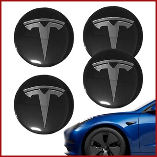 สติกเกอร์โลโก้ สําหรับติดตกแต่งดุมล้อรถยนต์ Tesla Wheels phdth