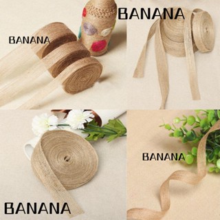 Banana1 ริบบิ้นปอ ผ้าลินิน 5 เมตร 10 เมตร สําหรับตกแต่งงานแต่งงาน DIY