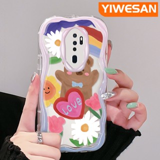 เคสโทรศัพท์มือถือแบบนิ่ม ใส กันกระแทก ลายการ์ตูนหมีน่ารัก สีมาการอง สําหรับ OPPO A5 2020 A9 2020