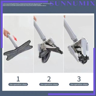 [Sunnimix] ไม้ถูพื้นไมโครไฟเบอร์ แบบแบน ล้างทําความสะอาดได้ สําหรับพื้นลามิเนต สํานักงาน