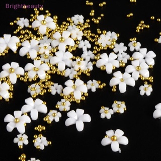 Brightbeauty พลอยเทียมอะคริลิค ลายดอกไม้ สําหรับตกแต่งเล็บ TH