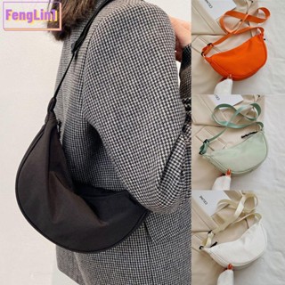 Fengling กระเป๋าสะพายไหล่ กระเป๋านักเรียน ไนล่อน แบบพกพา สะพายข้าง