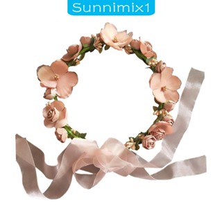 [Sunnimix1] ที่คาดผม มงกุฎดอกไม้ สไตล์โบโฮ สําหรับเจ้าสาว พร็อพถ่ายรูป งานแต่งงาน