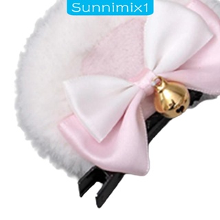 [Sunnimix1] กิ๊บติดผม ริบบิ้น รูปหูหมี ประดับโบว์ ธีมอนิเมะ เหมาะกับปาร์ตี้ฮาโลวีน สําหรับผู้หญิง 2 ชิ้น