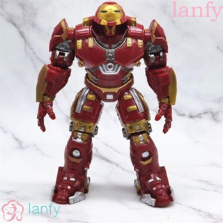 Lanfy โมเดลฟิกเกอร์ Hulkbuster พร้อมไฟ LED ข้อต่อ Marvel Avengers ขยับข้อต่อได้ 18 ซม. สําหรับเก็บสะสม