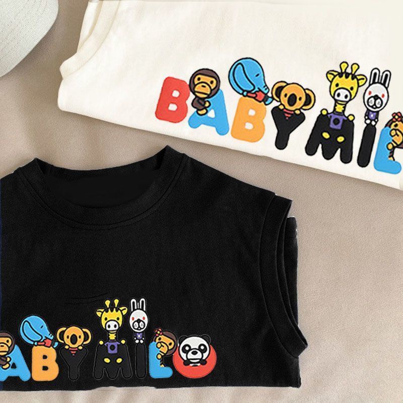 พร้อมส่ง ขายดี เสื้อยืดแขนกุด ผ้าฝ้าย 100% แบบบาง ลายการ์ตูน สไตล์เกาหลี ญี่ปุ่น แฟชั่นฤดูร้อน สําหรับเด็กผู้หญิง และเด็กผู้ชาย