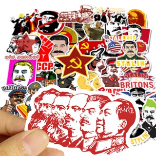 🧡พร้อมส่ง🧡Sticker Russia Stalin รัสเซีย สตาลิน จีน สหภาพโซเวียต สติกเกอร์กันน้ำรูปแบบที่แตกต่างกัน 50 ชิ้น