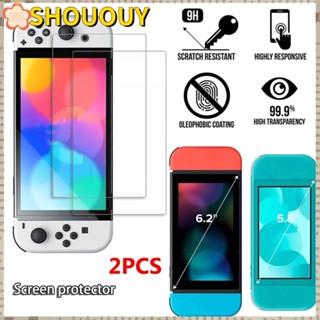 Shououy ฟิล์มกันรอยหน้าจอ 9H กันกระแทก กันรอยขีดข่วน สําหรับ Switch Lite OLED 2 ชิ้น