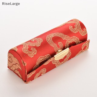 [RiseLarge] ใหม่ กล่องเคสใส่ลิปสติก ปักลายดอกไม้ สไตล์เรโทร พร้อมกระจก