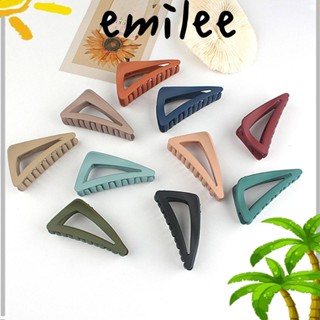 EMILEE กิ๊บติดผม ทรงสามเหลี่ยม เนื้อแมตต์ สีแคนดี้ เรียบง่าย สําหรับผู้หญิง