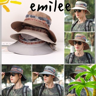 Emilee หมวกกันแดด หมวกล่าสัตว์ หมวกตกปลา กีฬากลางแจ้ง ฤดูร้อน สําหรับผู้ชาย