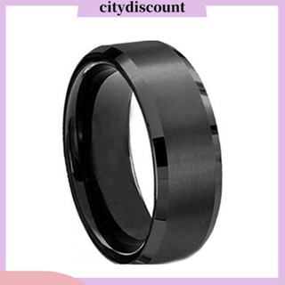 &lt;citydiscount&gt; แหวนเหล็กไทเทเนียม เครื่องประดับแฟชั่น สําหรับคู่รัก งานแต่งงาน