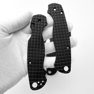 แผ่นแพทช์สเกล ด้ามจับอะลูมิเนียมอัลลอย แบบเปลี่ยน สําหรับ Spyderco C81 Paramilitary 2 DIY 1 คู่