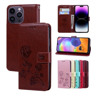 เคสโทรศัพท์หนัง ฝาพับ ลายดอกกุหลาบ พร้อมช่องใส่บัตร สําหรับ Huawei Y5P Y6P Y8P Nova 7i 5T P30 P20 Pro Lite