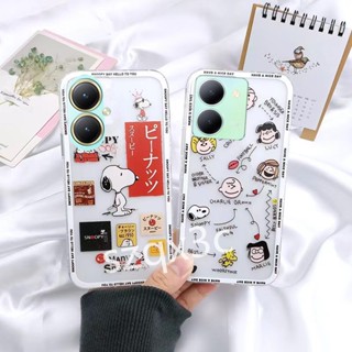 เคสโทรศัพท์มือถือ ซิลิโคนนิ่ม TPU ใส ลายการ์ตูนเด็กผู้ชายน่ารัก สําหรับ VIVO Y78 Y27 Y02A Y02T 77 5G 4G Y27