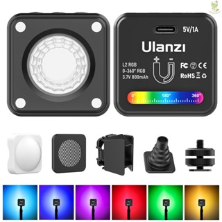 Ulanzi L2 RGB ไฟเติมแสง Mini COB ไฟวิดีโอ หรี่แสงได้ 11 เอฟเฟกต์แสงไดนามิก แบตเตอรี่ในตัว Mag Came-8.9