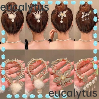 Eucalytus1 กิ๊บติดผมหางม้า เครื่องประดับผม สไตล์เรโทร