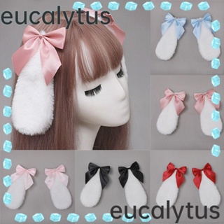 Eucalytus1 กิ๊บติดผมหูกระต่าย ริบบิ้น คอสเพลย์ โบ กิ๊บหูกระต่าย น่ารัก ​เครื่องประดับผมกระต่าย ​ที่คาดผม สไตล์โลลิต้า สําหรับเด็กผู้หญิง