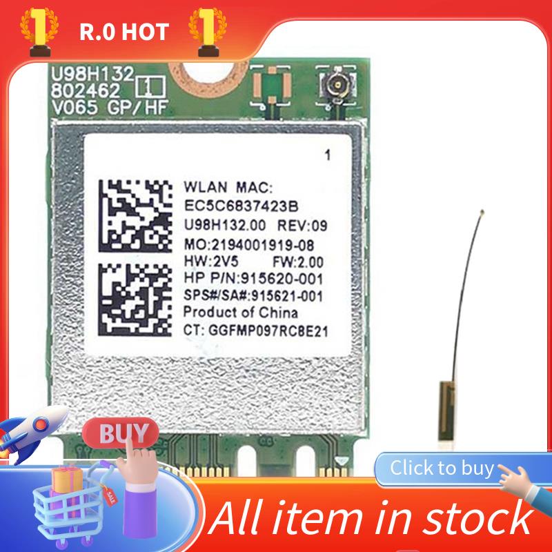 RTL8821CE 802.11AC 1X1 Wi-Fi+BT 4.2 Combo Adapter Card SPS 915621-001 การ์ด Netowrk ไร้สายสําหรับ Hp