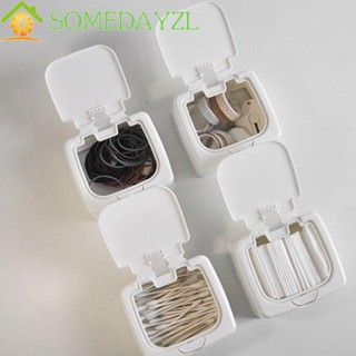 Somedayzl กล่องเก็บปุ่มกด มินิ หวาน กันฝุ่น น่ารัก กล่องเก็บเดสก์ท็อป DIY เครื่องเขียน ออแกไนเซอร์