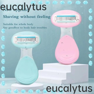 Eucalytus1 มีดโกนหนวด แบบพกพา แมนนวล 4 ใบมีด