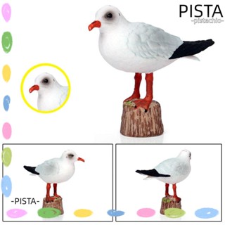 Pista ใหม่ โมเดลฟิกเกอร์นกนางนวล พลาสติก สีแดง สําหรับตกแต่งบ้าน