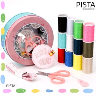 Pista ชุดเครื่องมือเย็บผ้า ทรงกลม ขนาดเล็ก พร้อมหน้าต่าง อเนกประสงค์ DIY