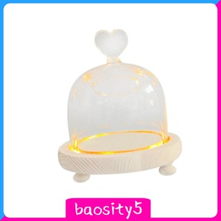 [Baosity5] ฝาครอบโหลแก้ว ทรงโดม ลายดอกไม้ สไตล์นอร์ดิก สําหรับโชว์ดอกไม้ วันวาเลนไทน์ DIY