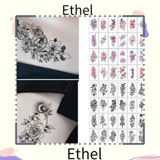 Ethel1 รอยสักชั่วคราว ลายดอกไม้ ใช้งานง่าย 30 ชิ้น/ชุด