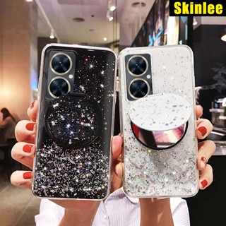 เคสโทรศัพท์มือถือแบบนิ่ม ใส แต่งกลิตเตอร์ พร้อมกระจกแต่งหน้า สําหรับ VIVO Y78 Y27 Y36 Y36 Y78 Y27