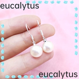 Eucalytus1 ต่างหูตะขอ รูปหยดน้ํา ประดับไข่มุก เครื่องประดับแฟชั่น สําหรับผู้หญิง