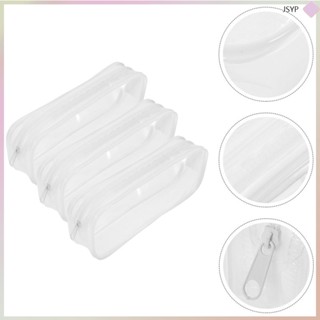 Junshaoyipin.th กระเป๋าเครื่องเขียน กระเป๋าดินสอ Pvc แบบใส อเนกประสงค์ สําหรับเด็กนักเรียน 3 ชิ้น