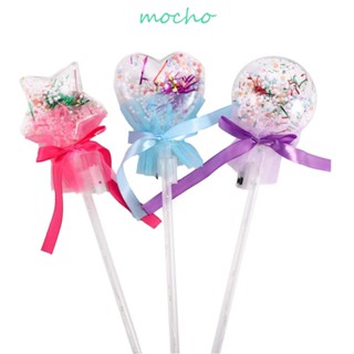 Mocho แท่งไม้กายสิทธิ์พลาสติก มีไฟ LED เรืองแสง ของเล่นคอสเพลย์ สําหรับเด็ก 1 ชิ้น