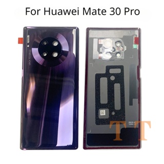 ฝาครอบแบตเตอรี่ด้านหลัง พร้อมเลนส์กล้อง ลายโลโก้ แบบเปลี่ยน สําหรับ Huawei Mate 30 Pro