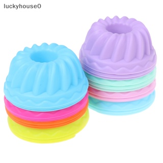 Luckyhouse0^^ แม่พิมพ์ซิลิโคน ทนความร้อน ใช้ซ้ําได้ สําหรับทําคัพเค้ก มัฟฟิน DIY 1 ชิ้น